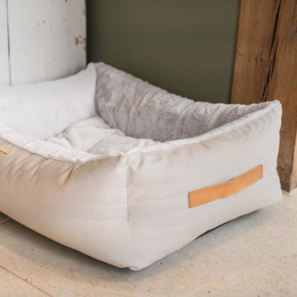 Essentials Twill Box Bed in Linen, view 4