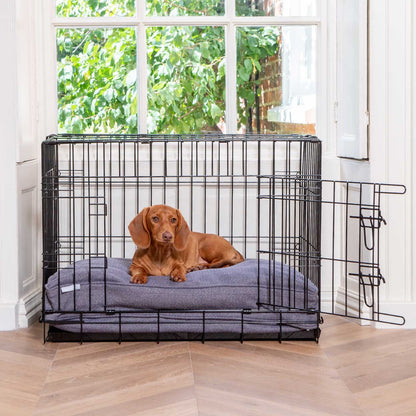Dog Cushion in Oxford Herringbone Tweed, view 7