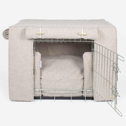 [TEST] Dog Crate Set In Mink Bouclé, view 12
