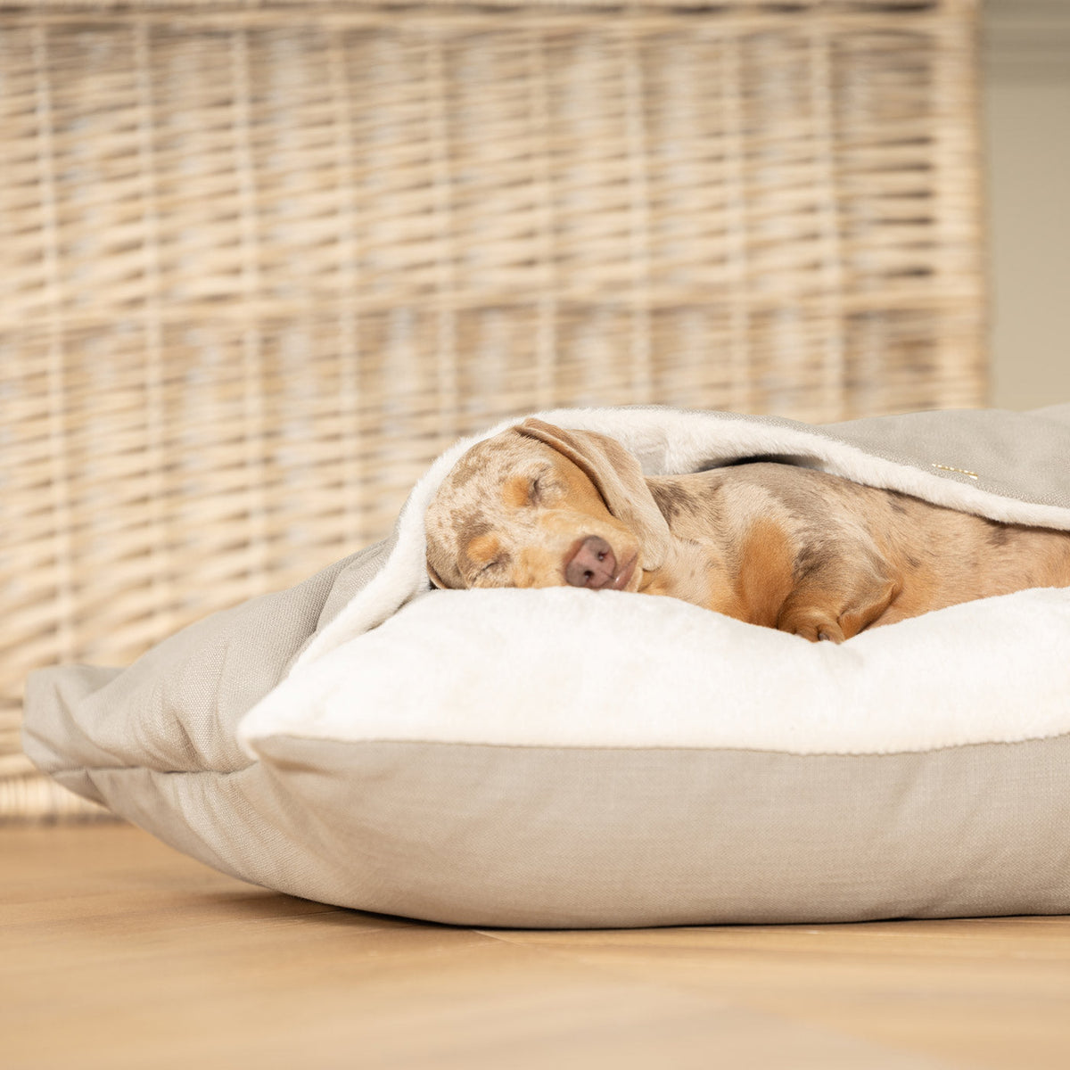 Sleepy Burrows Bed With Removable Cover in Savanna Stone, view 8