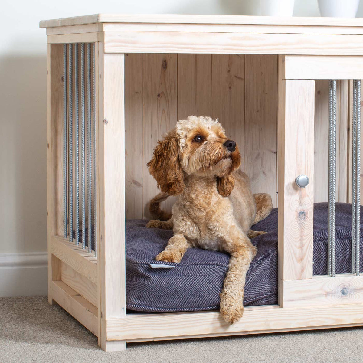Wooden Sliding Door Salcombe Dog Crate, view 4