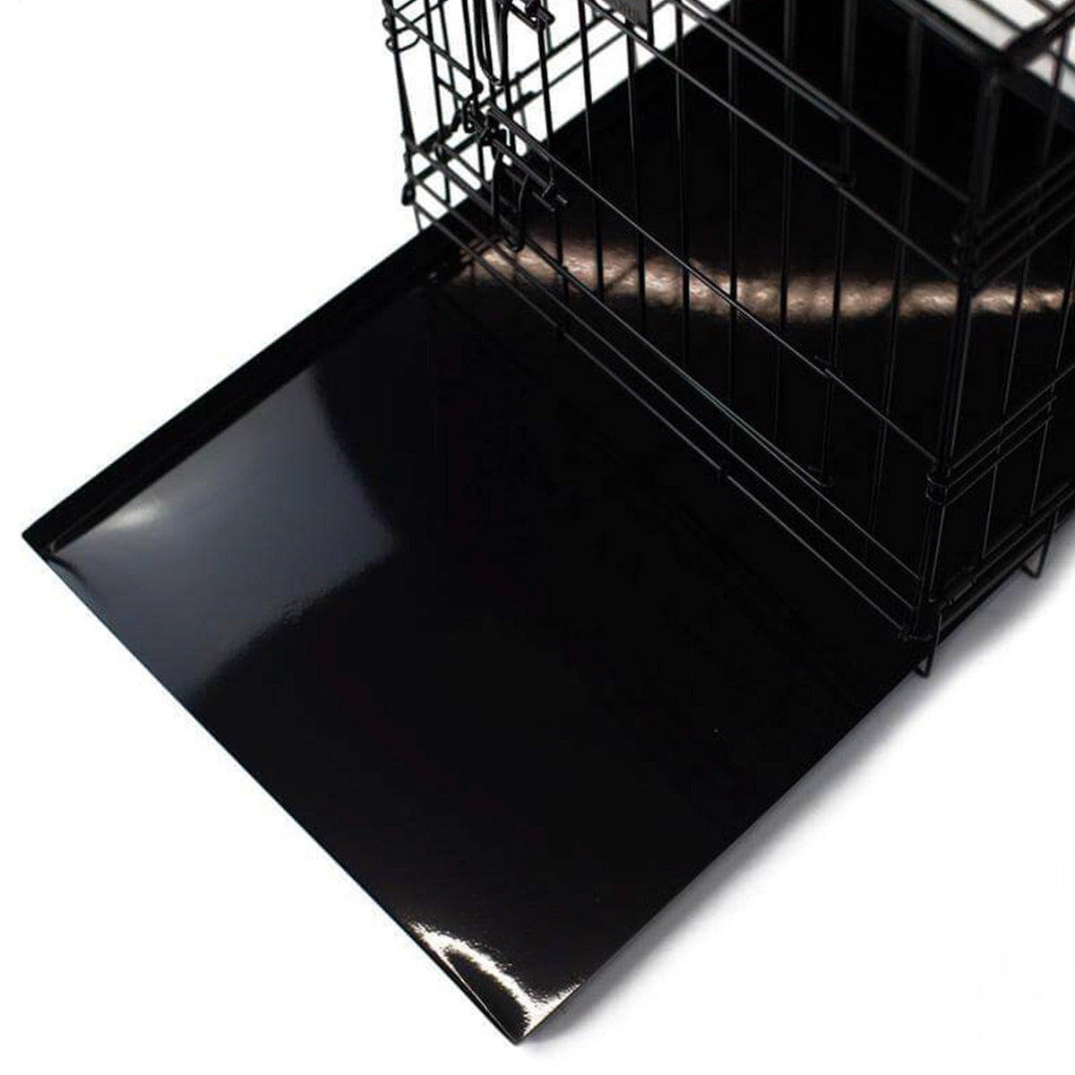 Heavy Duty Deluxe Dog Crate in Black, view 8