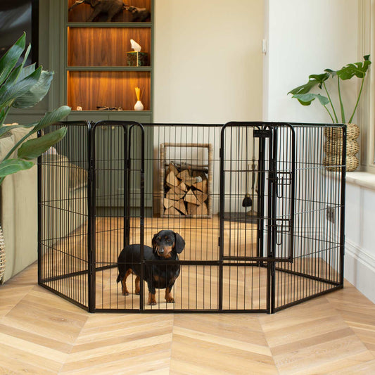 Puppy Play Pen & Crate Extension in Black
