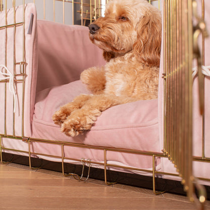 Dog Crate with Cushion & Bumper in Blossom Velvet, view 3