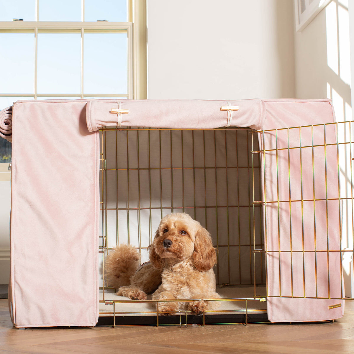 Dog Crate Cover In Blossom Velvet