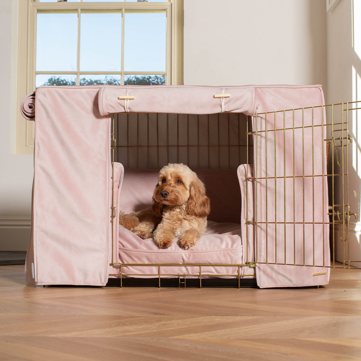 Dog Crate Set In Blossom Velvet