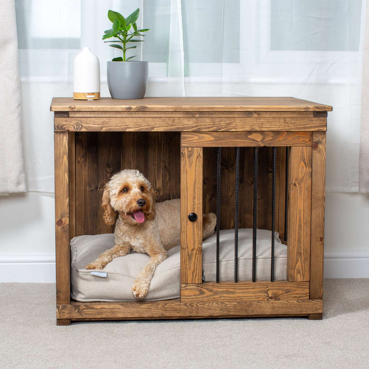 Wooden Sliding Door Broadsand Dog Crate, view 3