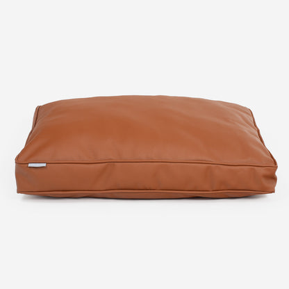 Dog Cushion With Removable Cover in Rhino Tough Ember Faux Leather, view 7