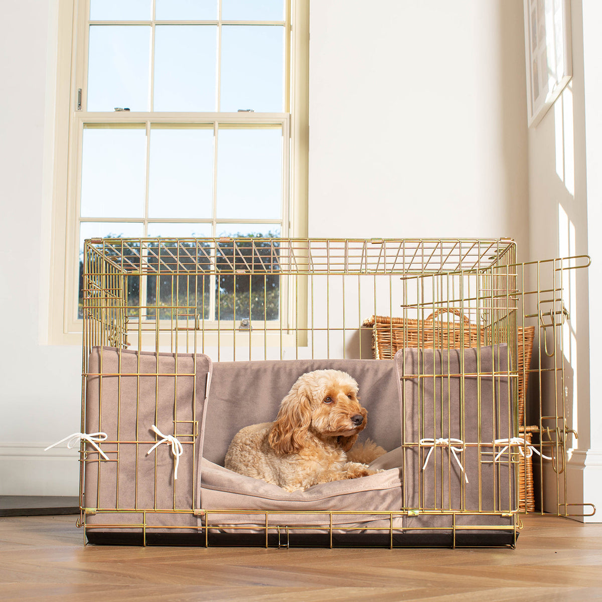 Dog Crate Bumper in Clay Velvet