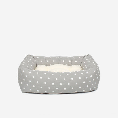 Cosy & Calming Puppy Crate Bed With Removable Covers in Grey Spot, view 6
