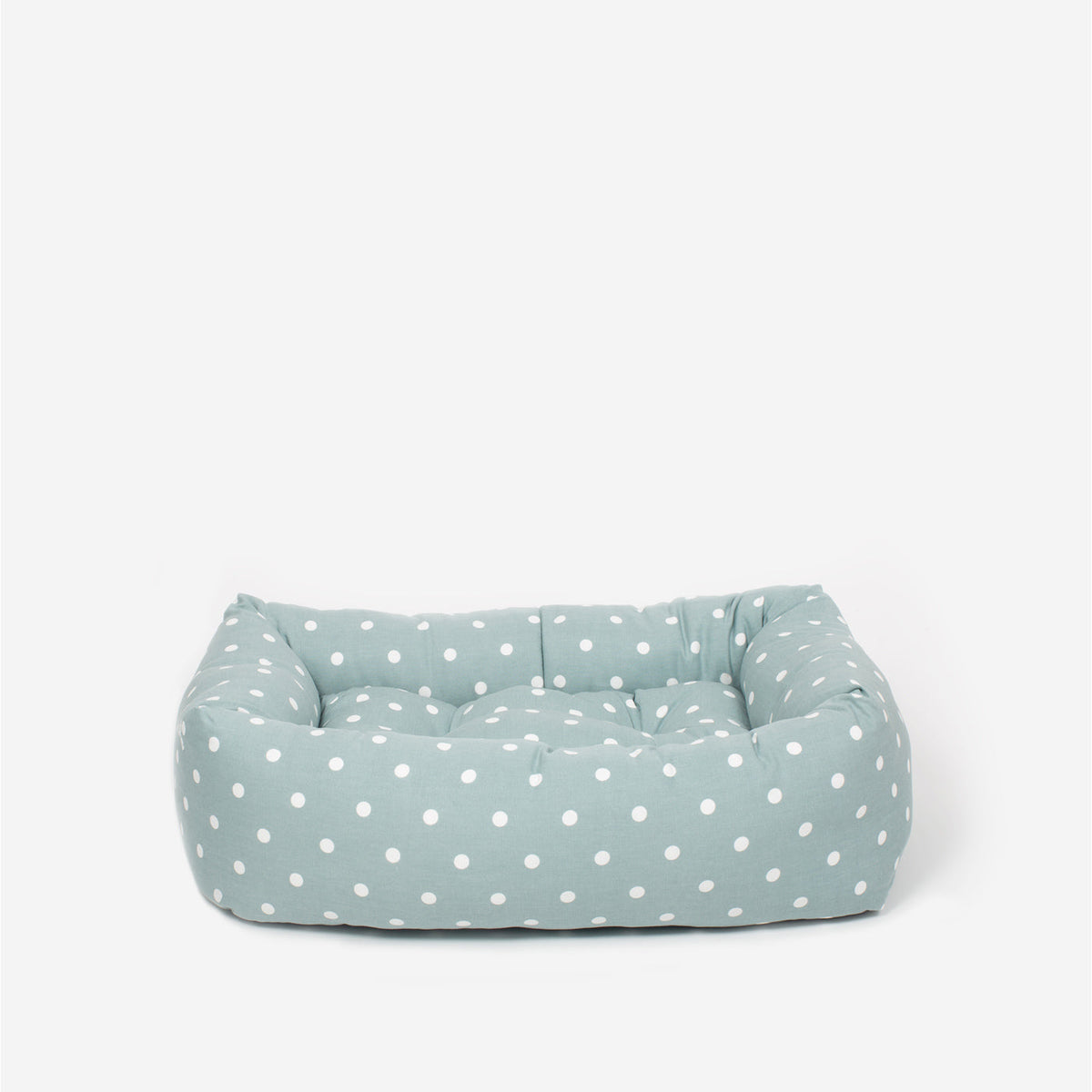 Cosy & Calming Puppy Crate Bed With Removable Covers in Duck Egg Spot, view 6
