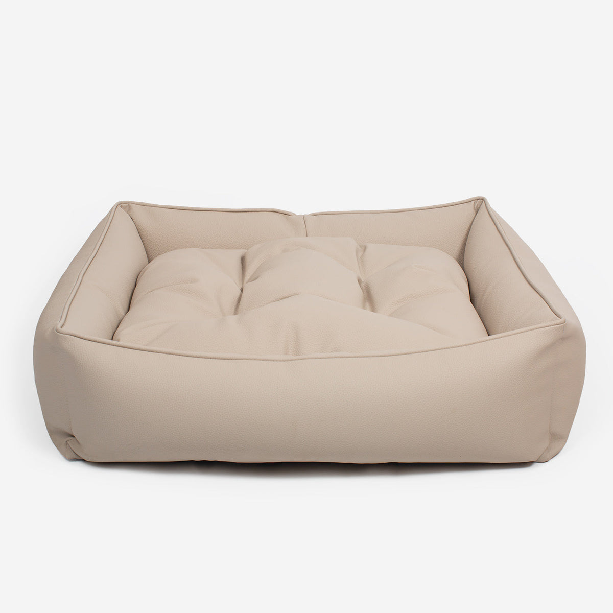 Box Bed With Removable Covers in Rhino Tough Sand Faux Leather, view 5