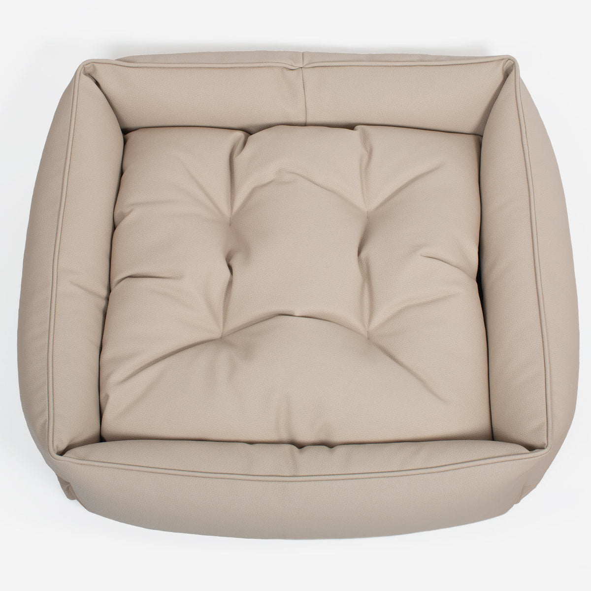 Box Bed With Removable Covers in Rhino Tough Sand Faux Leather, view 6