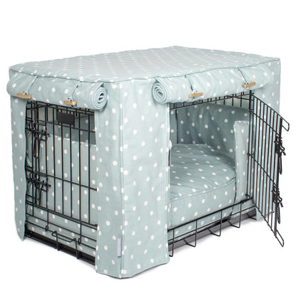 Dog Crate Set in Duck Egg Spot, view 17
