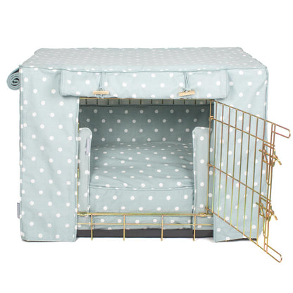 Dog Crate Set in Duck Egg Spot, view 6