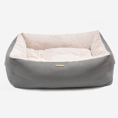 Essentials Twill Box Bed in Slate, view 7