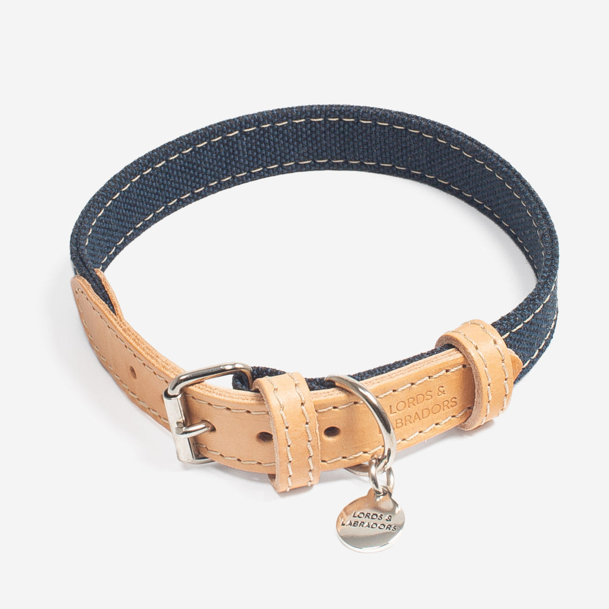 Essentials Twill Dog Collar in Denim, view 3