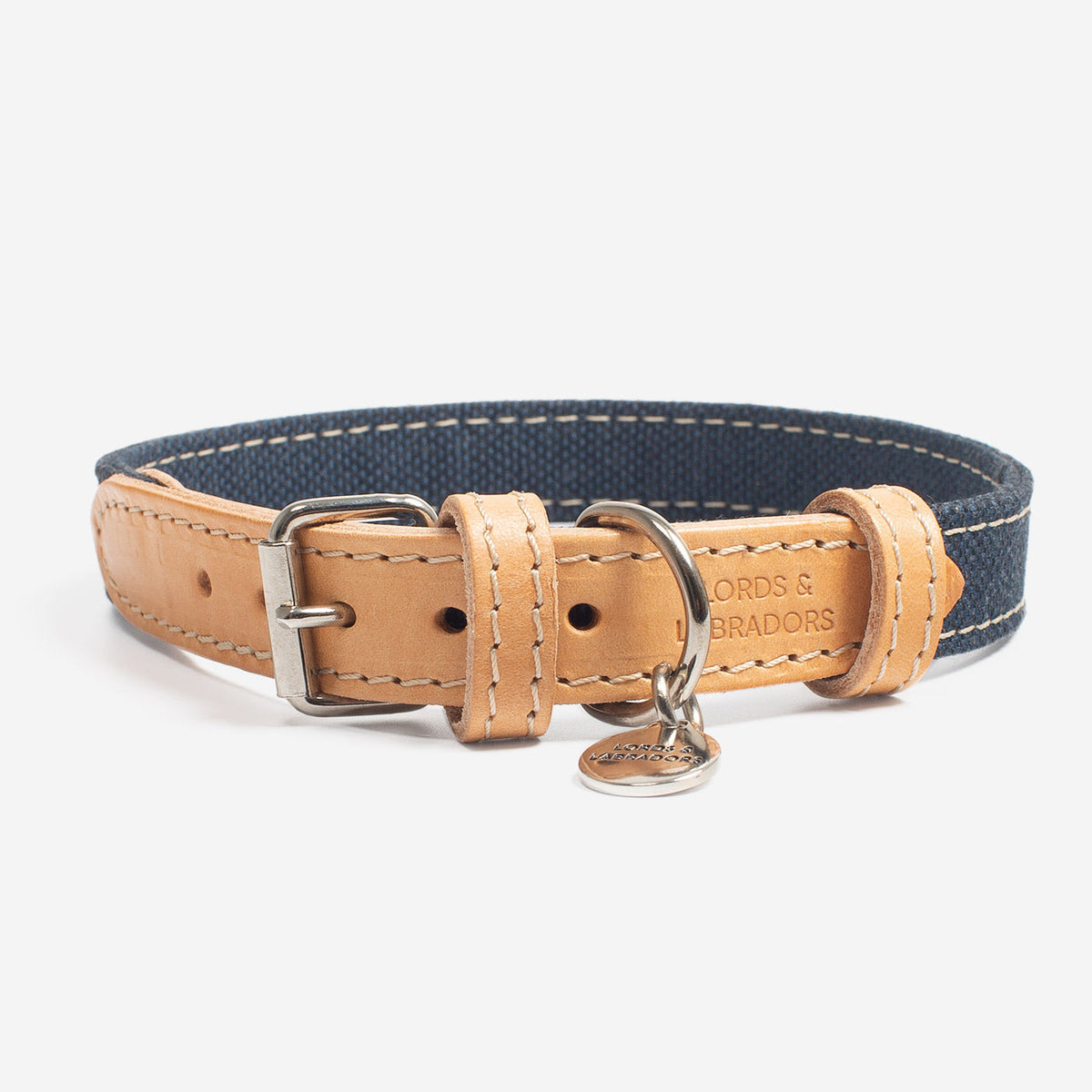 Essentials Twill Dog Collar in Denim, view 4