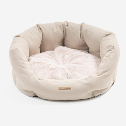 Essentials Twill Oval Bed in Linen, view 4