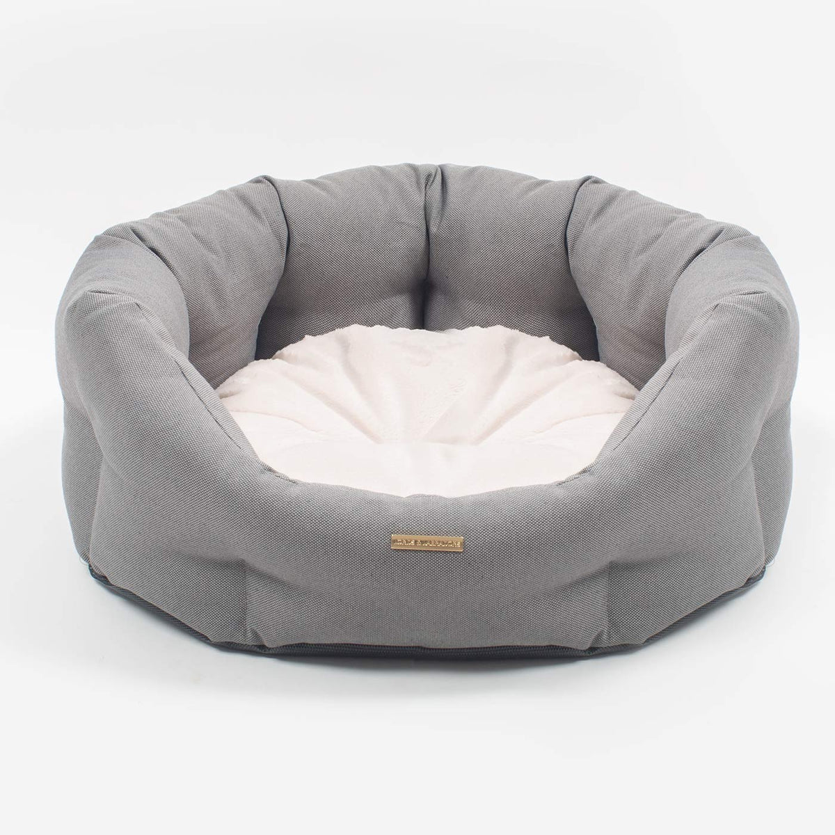 Essentials Twill Oval Bed in Slate, view 4