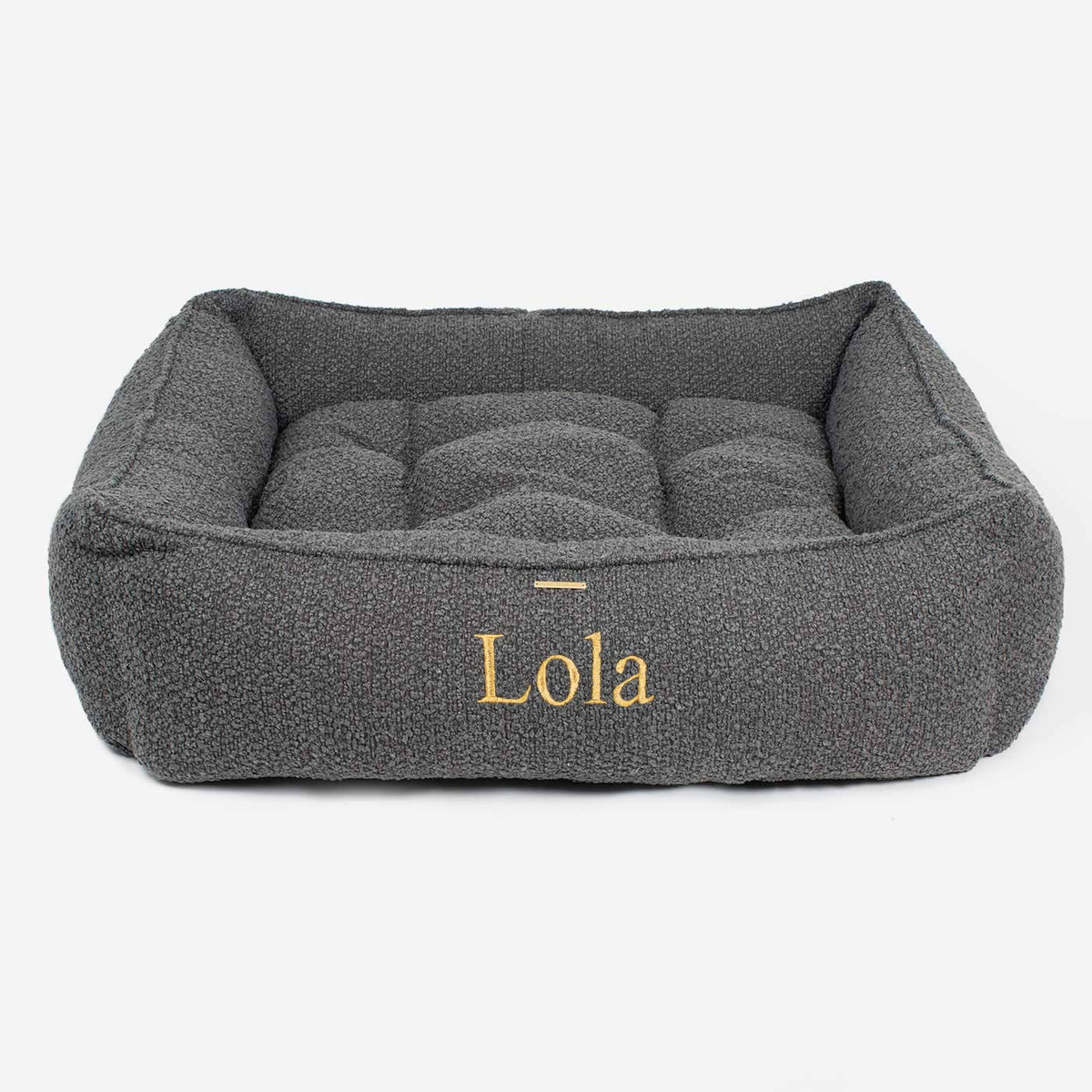 Box Bed With Removable Covers in Granite Bouclé, view 9