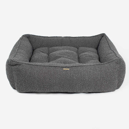 Box Bed With Removable Covers in Granite Bouclé, view 8