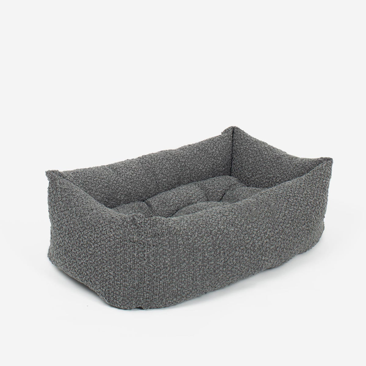 Cosy & Calming Puppy Crate Bed With Removable Covers in Granite Bouclé, view 10