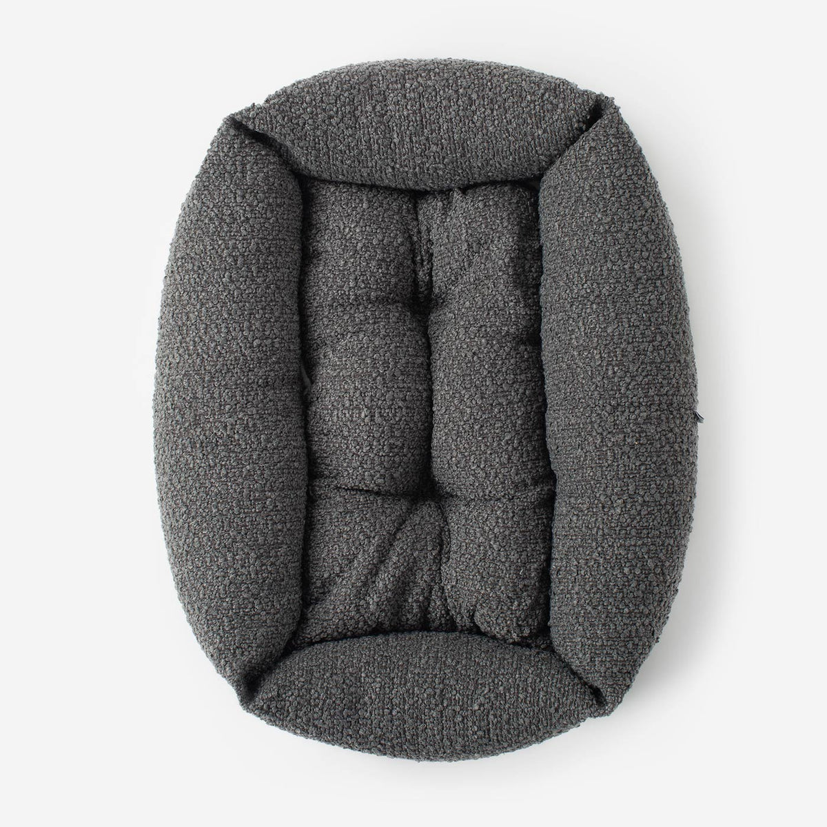 Cosy & Calming Puppy Crate Bed With Removable Covers in Granite Bouclé, view 11