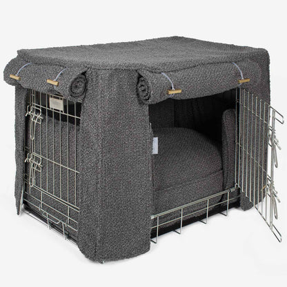 Dog Crate Set In Granite Bouclé, view 15