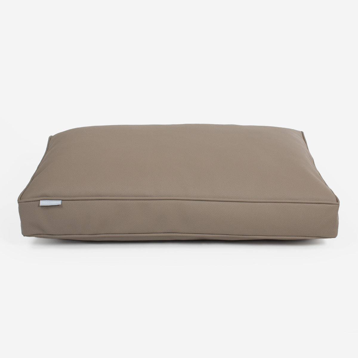 Dog Cushion With Removable Cover in Rhino Tough Camel Faux Leather, view 4