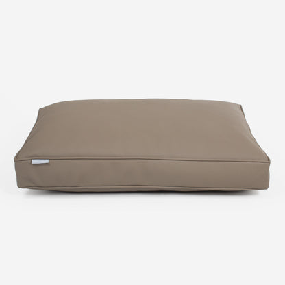 Dog Cushion With Removable Cover in Rhino Tough Camel Faux Leather, view 4