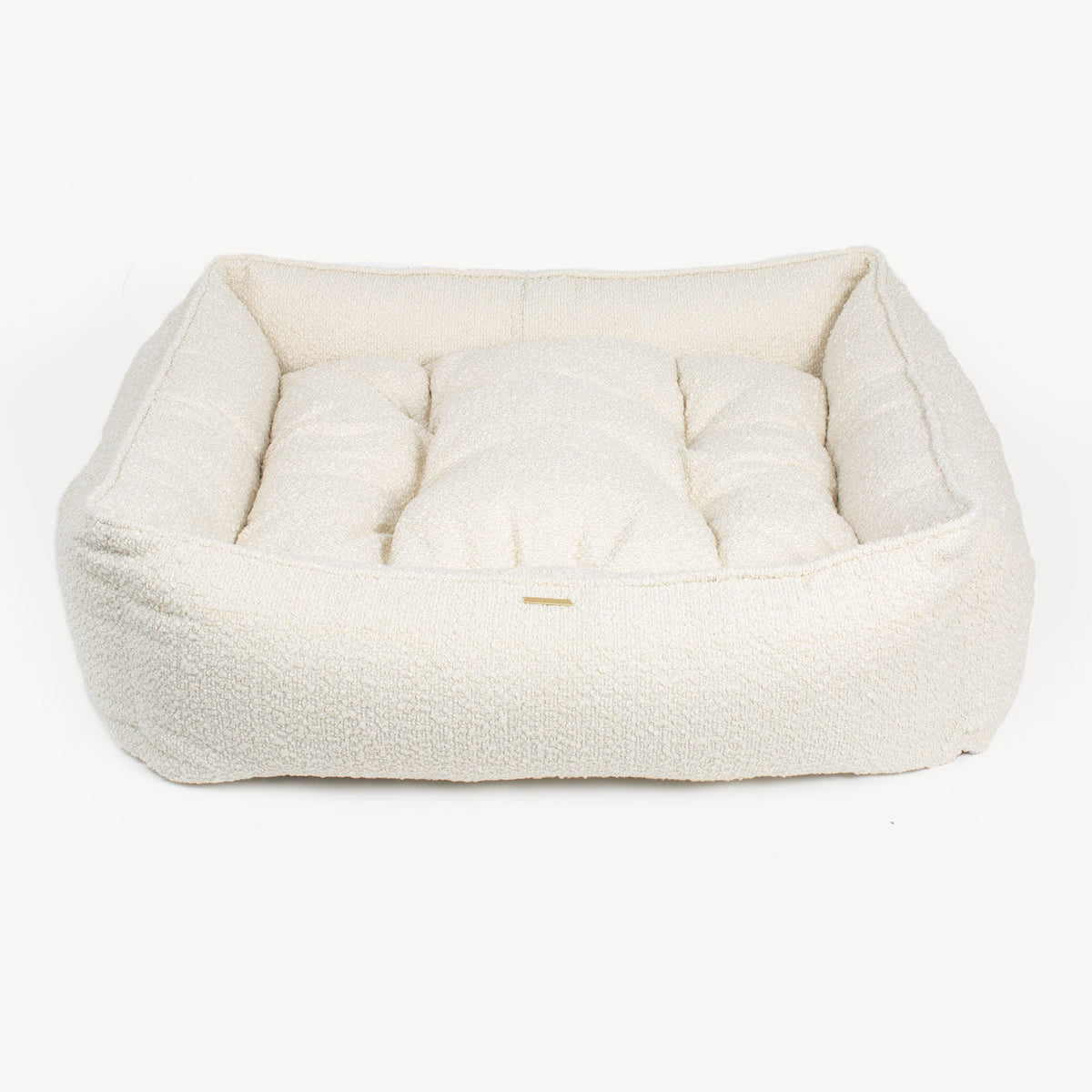 Box Bed With Removable Covers in Ivory Bouclé, view 9