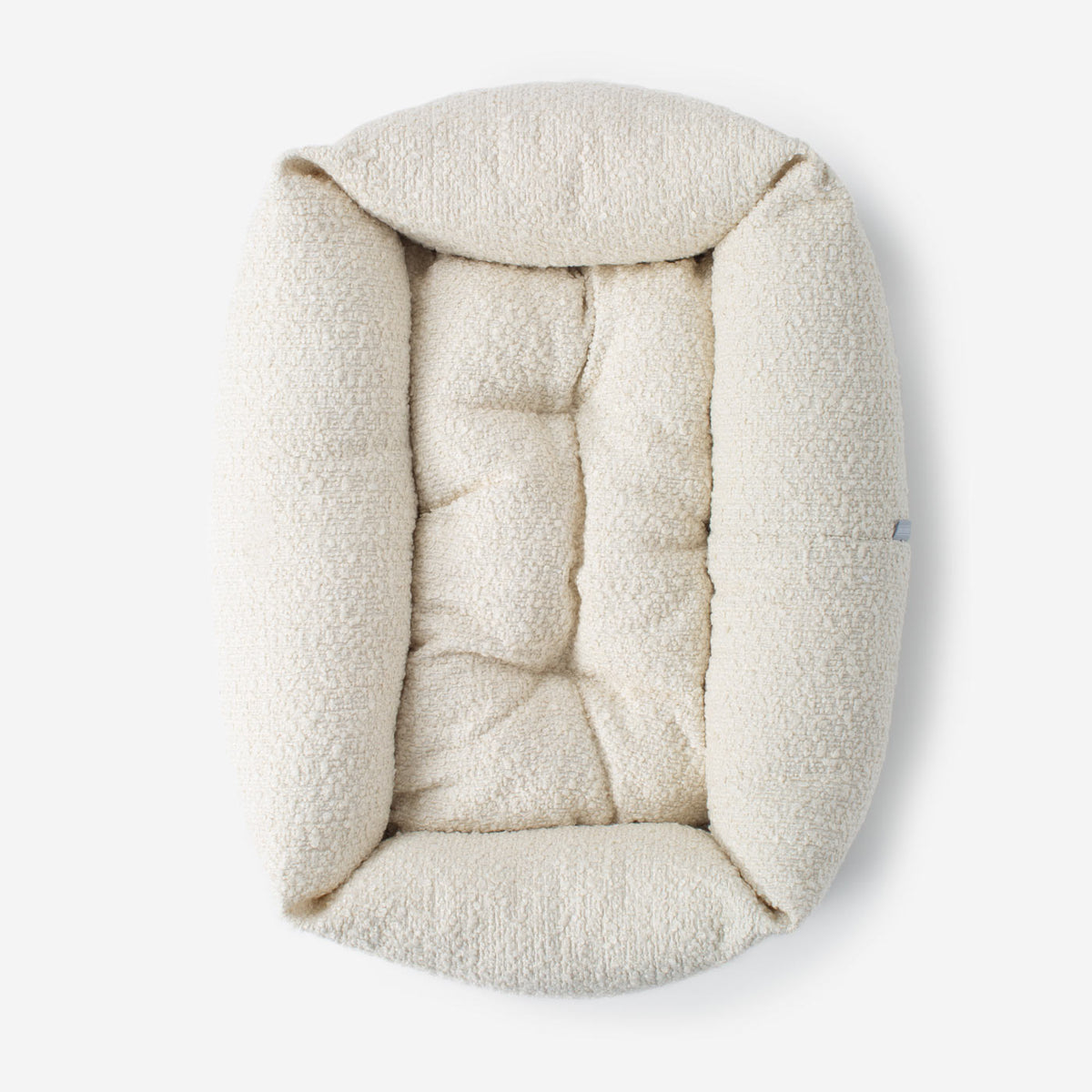 Cosy & Calming Puppy Crate Bed With Removable Covers in Ivory Bouclé, view 8