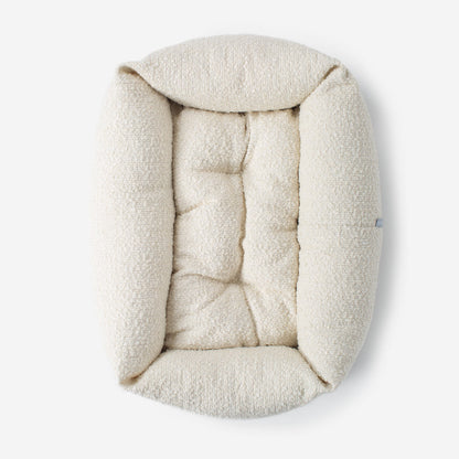 Cosy & Calming Puppy Crate Bed With Removable Covers in Ivory Bouclé, view 8