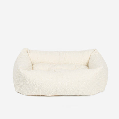 Cosy & Calming Puppy Crate Bed With Removable Covers in Ivory Bouclé, view 6