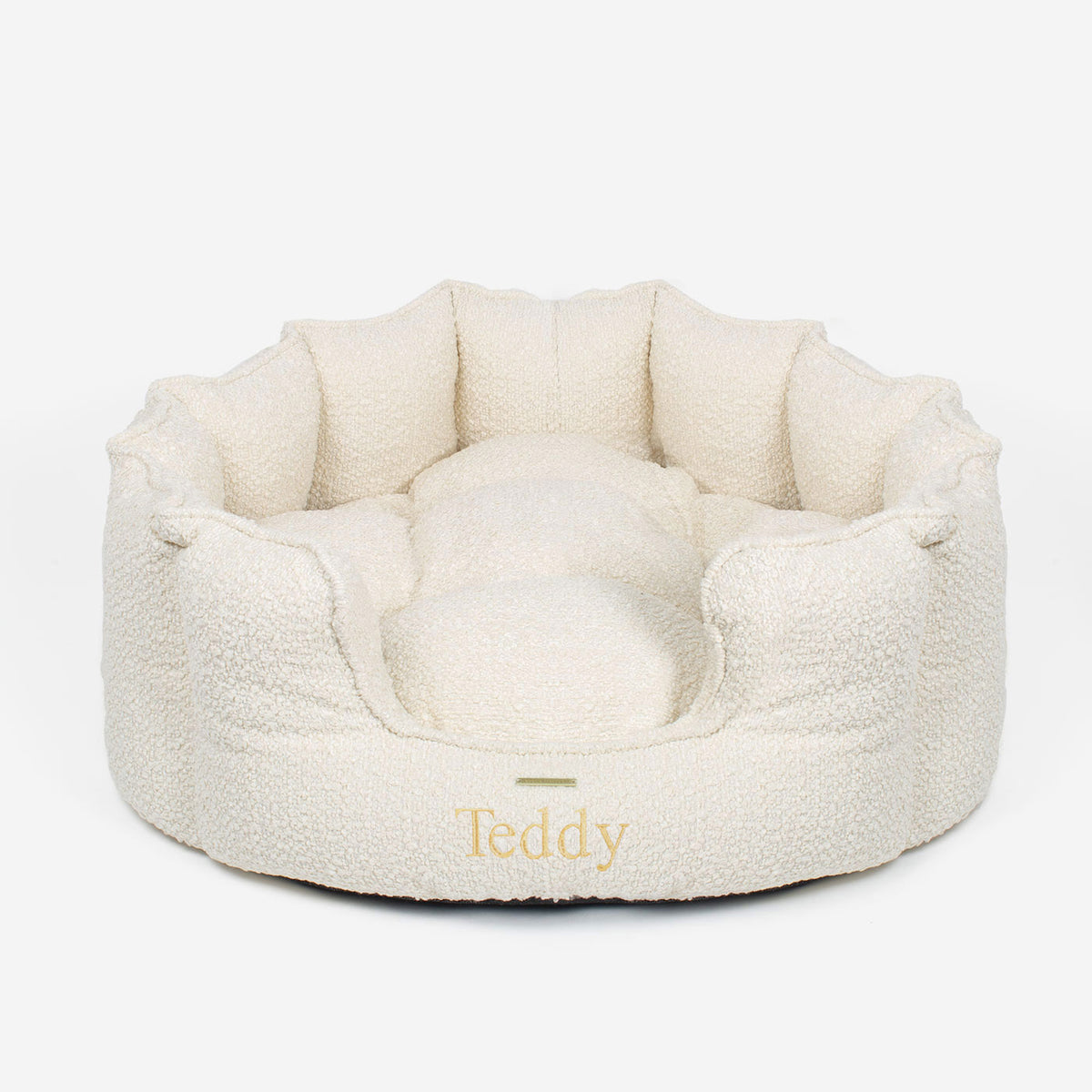 High Wall Bed With Removable Covers in Ivory Bouclé, view 9
