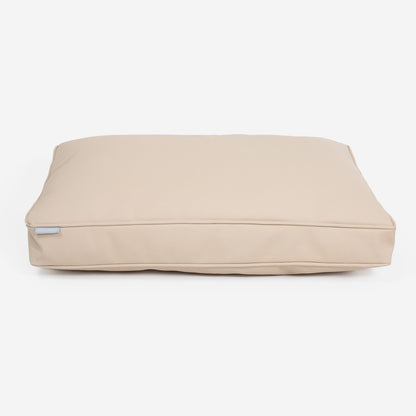 Dog Cushion With Removable Cover in Rhino Tough Sand Faux Leather, view 7