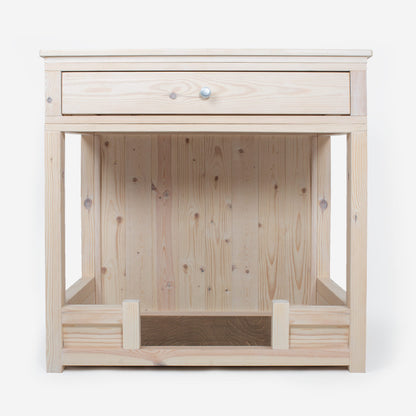 Wooden Salcombe Open Dog Crate with Drawer, view 6
