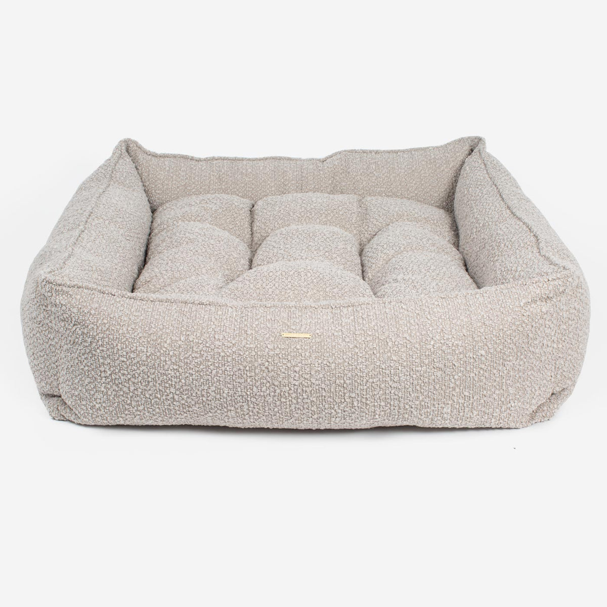Box Bed With Removable Covers in Mink Bouclé, view 6