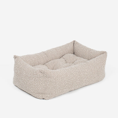 Cosy & Calming Puppy Crate Bed With Removable Covers in Mink Bouclé, view 8
