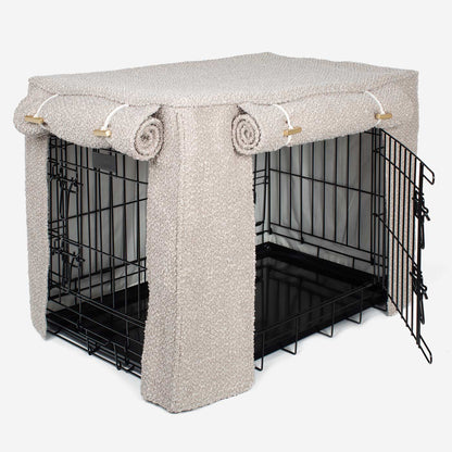 Dog Crate Cover in Mink Bouclé, view 13