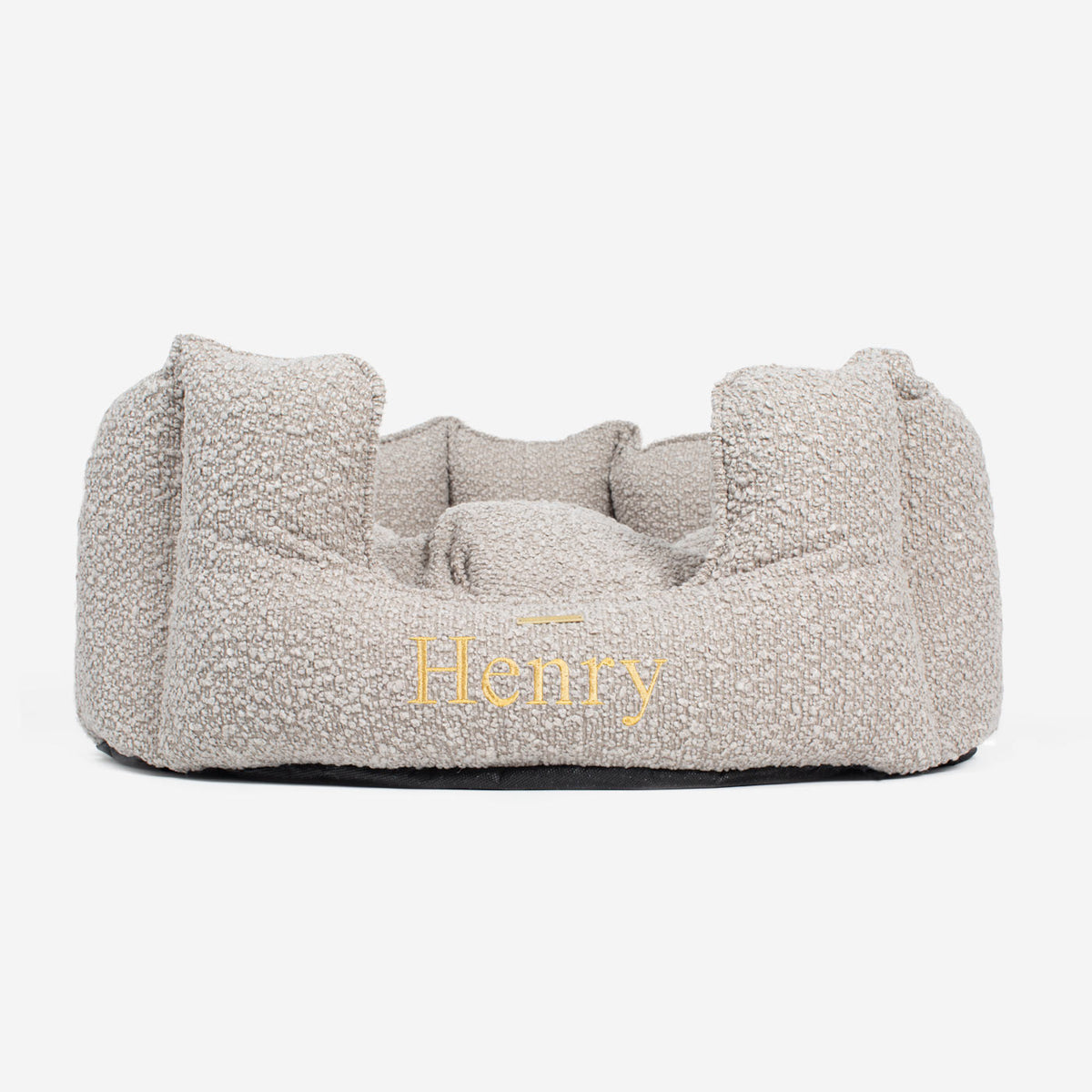 High Wall Bed With Removable Covers in Mink Bouclé, view 8