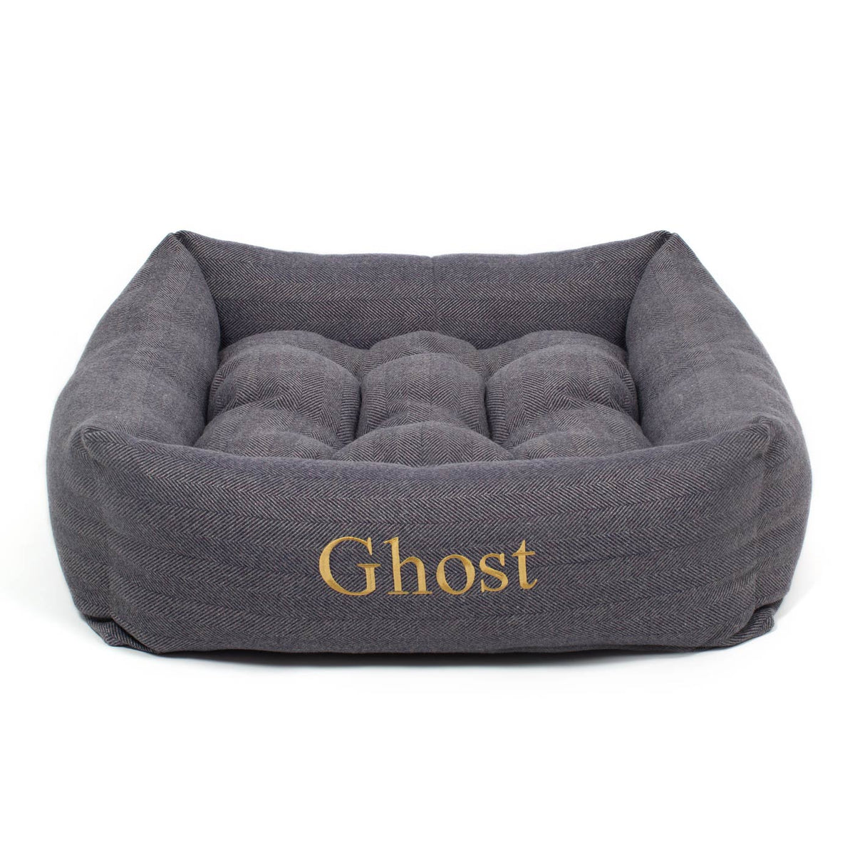 Box Bed With Removable Covers in Herringbone Tweed, view 8