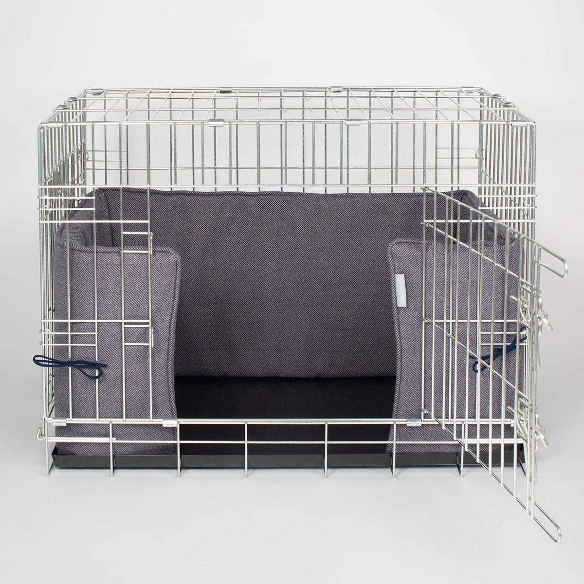 Dog Crate Bumper in Oxford Herringbone Tweed, view 8