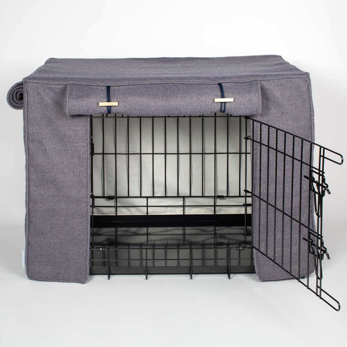 Dog Crate Cover in Oxford Herringbone Tweed, view 7