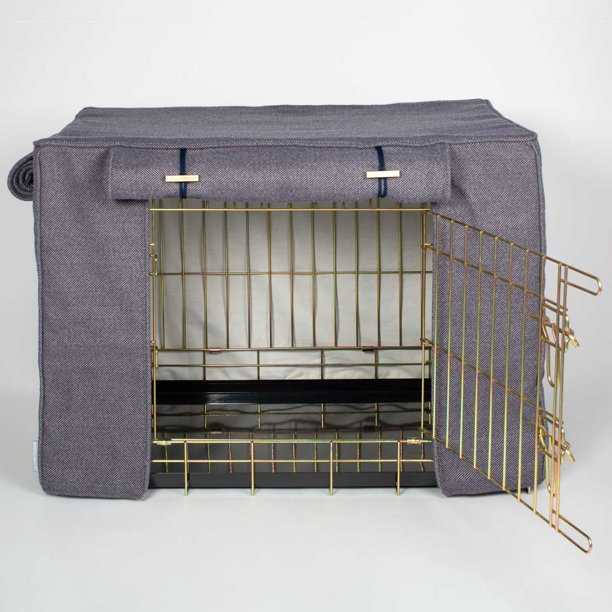 Dog Crate Cover in Oxford Herringbone Tweed, view 8