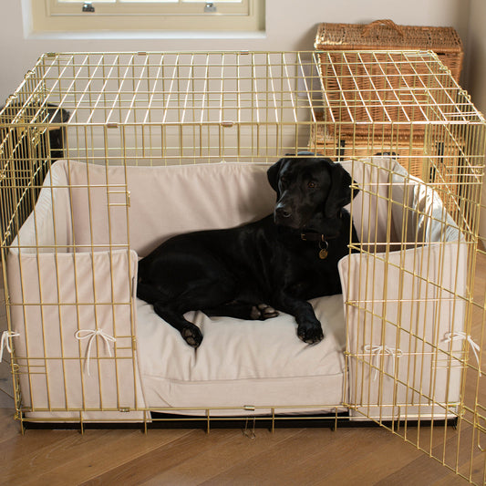 Dog Crate Bumper in Oyster Velvet