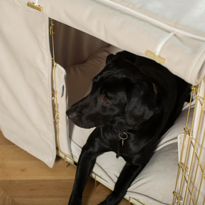 Dog Crate Set In Oyster Velvet, view 2