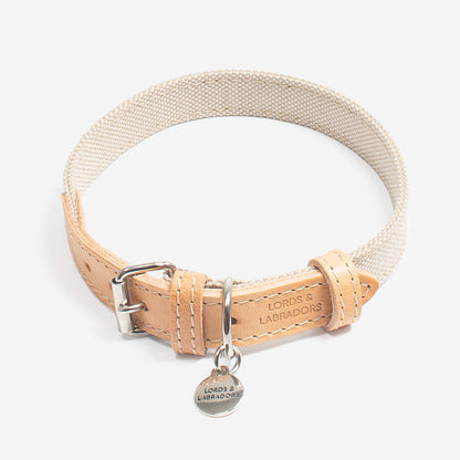 Essentials Twill Dog Collar in Linen, view 3
