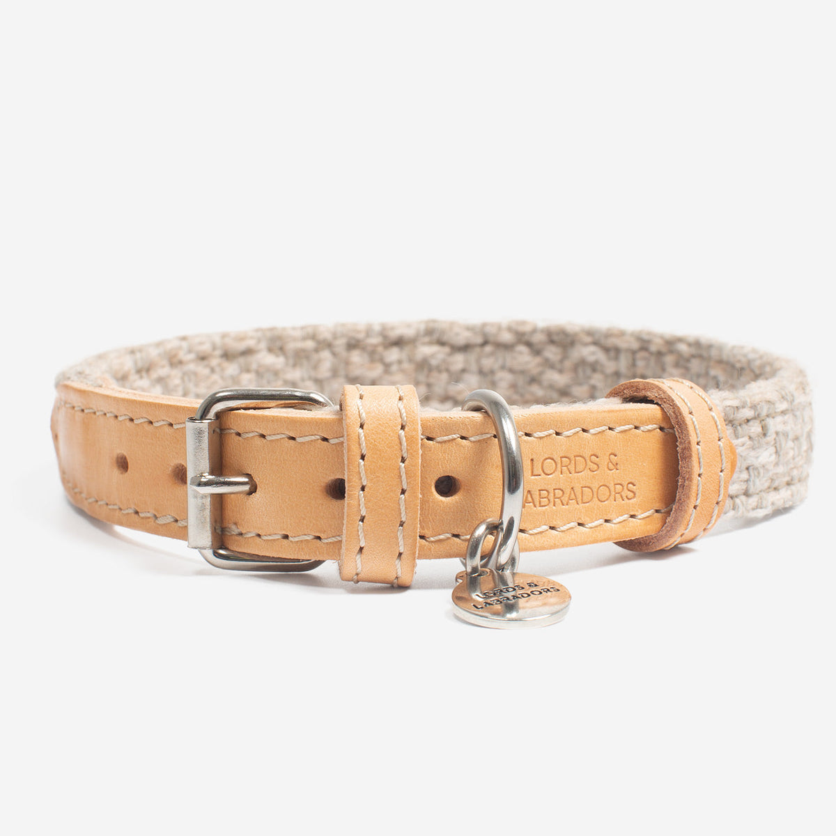 Essentials Herdwick Dog Collar in Sandstone, view 4